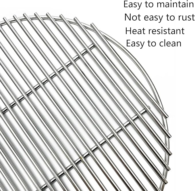 15-1/2" Round Cooking Grids Grates for BGE M, Big Green Egg Medium, Brinkmann, Cook'N Cajun Charcoal Grill