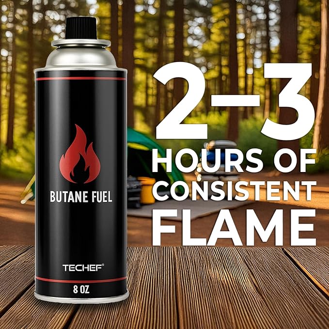 TECHEF - AGNI Portable Butane Gas Stove Burner, Made in Korea (Stove + 4 Butane)