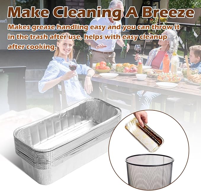 6498 Drip Pan Liners for Weber SmokeFire EX4/EX6/EPX6, Foil Grease Pan for Weber Genesis II 400 & 600, Summit 400/600 Series Grills, 6417 Grease Tray Liners for Weber 28''/36" Griddle, 15 pack