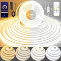 Pandery COB LED Strip Light,CCT Dimmable Strips Light,2700K-6500K,9.84ft/3m,8mm Wide,CRI90+ 24V LED Strips Kit with Bluetooth APP Control/Music Mode,for Bedroom,Kitchen,DIY Lighting
