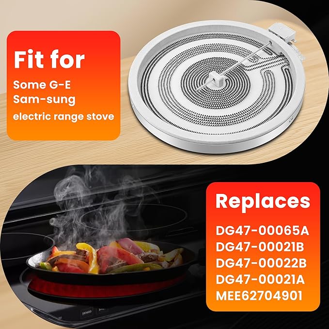 12" DG47-00065A DG47-00021B DG47-00022B Range Triple Haliant Radiant Surface Element Compatible with G-E Sam-sung Range Stove, Replaces DG47-00021A MEE62704901 by Fetechmate