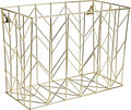 U Brands Desktop Hanging File Organizer, Gold Wire Metal Letter Size File Holder, Steel Wire Document & Folder Organizer for Office Desk, Home, Classroom