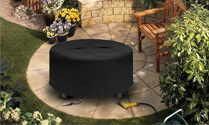 Fire Pit Cover for Solo Stove - Surround Tabletop Shelter, Elevation for Yukon Wood Burning Outdoor Fire, Black, 54" D x 21" H