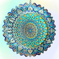 Wind Spinner Mandala Peacock Blue Ocean,12Inch Stainless Steel Wind Spinners Outdoor,Gifts for Women,Mother,Men,Father,Holidays,3D Kinetic Yard Art Decorations,Christmas Garden Decor