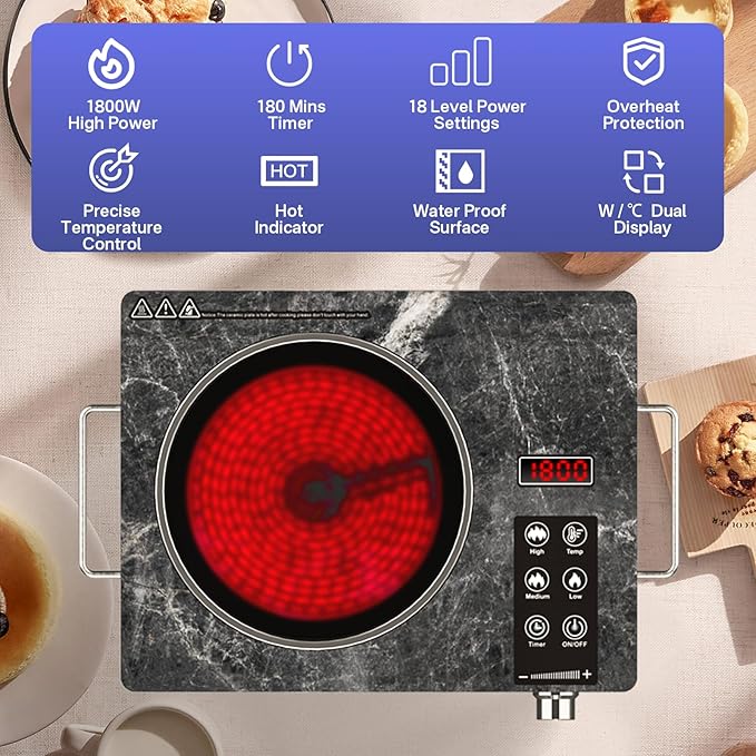 Cooktop electric burners for cooking stove cocina electrical 1 hornillas parrilla eléctrica para cocinar fogon infrarrojo hornillas de cocina eléctrica single burner hot plate
