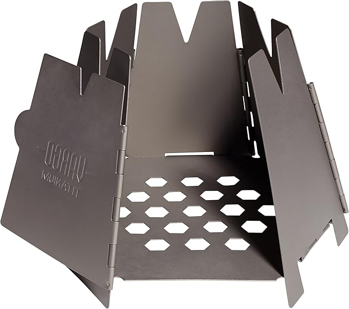 Vargo Hexagon Backpacking Wood Stove - Stainless Steel Camping Stove for Outdoor Cooking and Survival