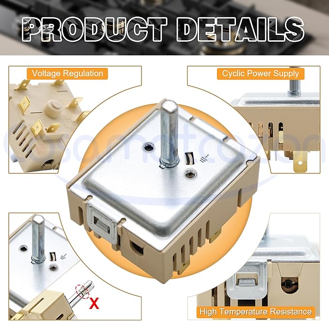 DG44-01006C Cosamatcozon Electric Range Surface Element Switch - Compatible with Some Samsung Electric Ranges Replace 4978126, AP7014551, PS16556816, EAP16556816
