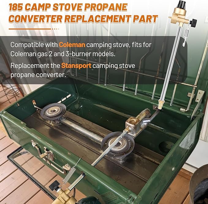 Propane Converter Compatible with Coleman White Fuel Stove - Camping Stove Adapter Suitable for Converting White Gas to Propane