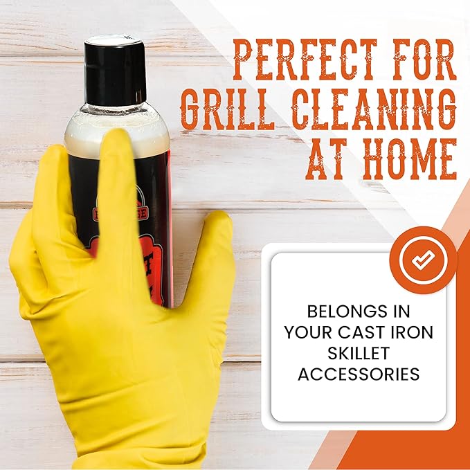 Heritage Products Cast Iron Soap – All Natural Skillet Cleaning Soap Cleans, Restores, Removes Rust from Griddle, Grill Grate, Dutch Oven - Cast Iron Cleaner for Home and Camping