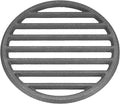 PATIKIL Cast Iron Fire Grate, 8.2" Round BBQ Grill Grate Replacement High Heat Charcoal Plate Fire Bottom Grate Grilling Accessories 6 Slots for Grilling Barbecue