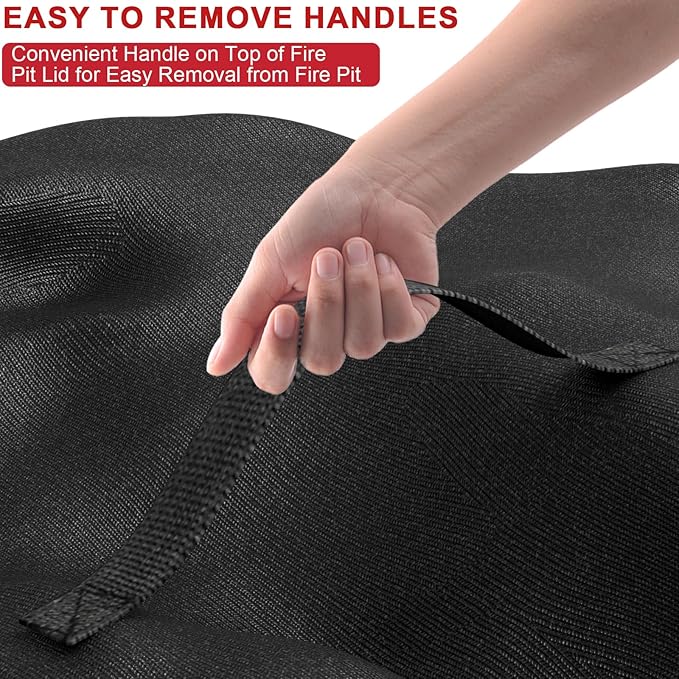 Fire Pit Cover for Solo Stove Bonfire 2.0, 19.5 Inch Fire Pit Round Cover for Solo Stove Bonfire, Waterproof 600D Heavy Duty Cover Accessories