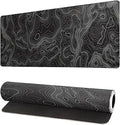 Topographic Contour Extended Big Mouse Pad Large,Gaming Mouse Pad Desk Pad,27.6x11.8 Inch Long Computer Keyboard Mouse Mat Mousepad with 3mm Non-Slip Base and Stitched Edge for Gaming and Office