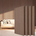 TONOR Wood Slatwall Panels, 4 Pack 47.2" x 23.6"/ 120 x60cm(31ft²) Acoustic Wall Panels, Wood Slat Acoustic Panels for Noise Cancelling and Decoration, Living Room, Bedroom, Office, Walnut