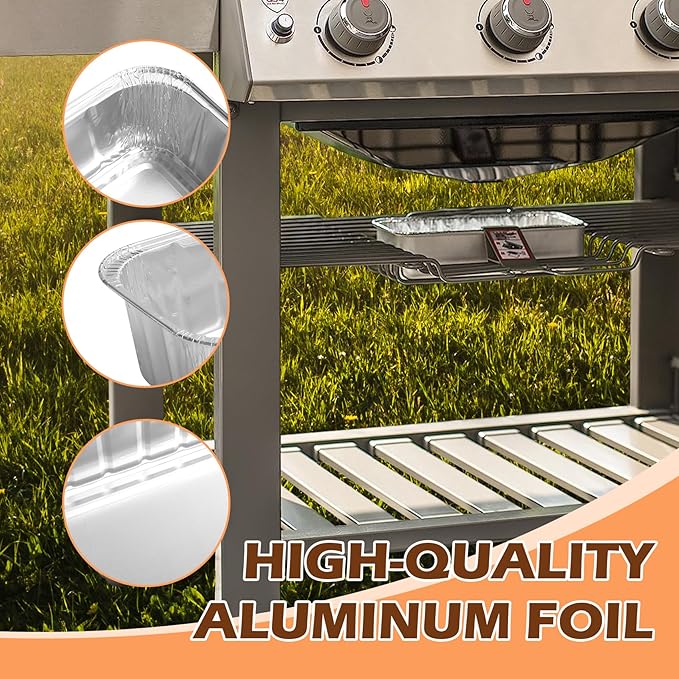 6498 Drip Pan Liners for Weber SmokeFire EX4/EX6/EPX6, Foil Grease Pan for Weber Genesis II 400 & 600, Summit 400/600 Series Grills, 6417 Grease Tray Liners for Weber 28''/36" Griddle, 15 pack