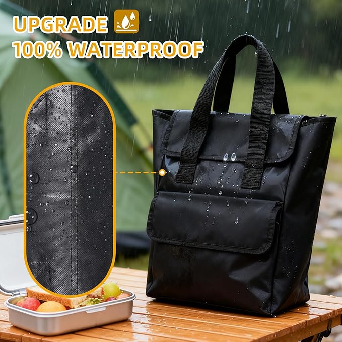 Heavy-Duty Carrying Case for Single Burner High-Pressure Propane Stove, 600D Waterproof Travel Storage Bag for Outdoor Gas Burner with Pockets, Perfect for Camping, Tailgating & Seafood Boil