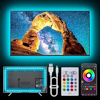 NBBUFF Led Lights for TV for 32-80 Inch, 20ft TV Led Backlight, RGB Led Strip Lights Music Sync Color Changing, USB Light Strip with Remote, App Control Led Lights for Bedroom, Gaming Accessories
