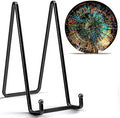 IPAME 8 Inch Large Plate Stands for Display - Metal Square Wire Plate Holder Display Stand + Picture Stand for Book, Platter, Plaque, Photo Easel (2 Pack)