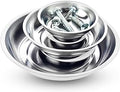 Magnetic Tray 3-Piece Set, Round Stainless Steel Magnetic Parts Trays for Screws, Nuts, Bolts, Pins and Small Tools, Magnetic Bowls for Garage, Workshop and Automotive Repair
