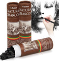 Gueevin 50 Pcs Willow Charcoal Sticks, Willow Charcoal, Artists, Beginners, Students, Perfect for Sketching, Drawing, Shading, and Fine Art Christmas Gifts for Art (4-5mm)