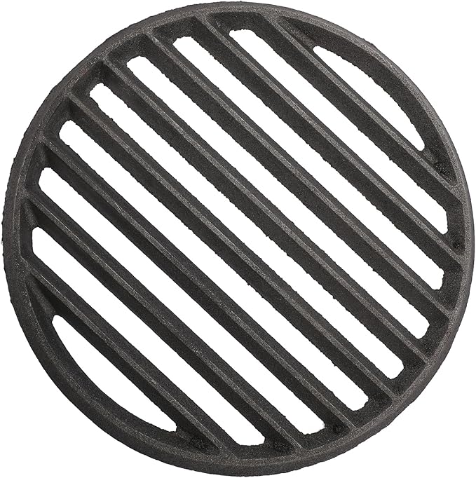 Cast Iron Bottom Fire Grate - 11 Inch Round BBQ Grill Grate Replacement, High Heat Charcoal Plate Bottom Grate Grill Parts, Fireplace Grate for Fire Pit Project BBQ Accessories Parts