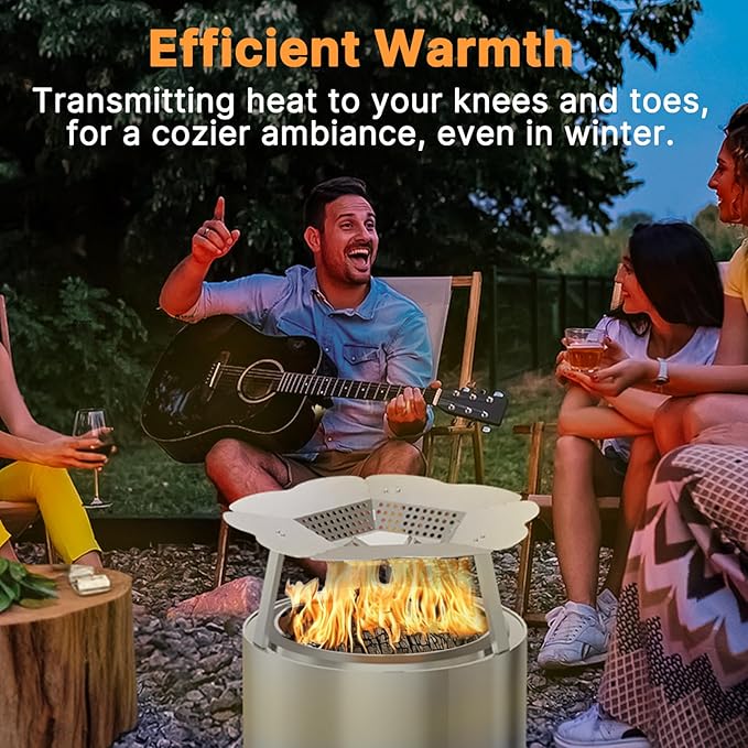 Heat Deflector for Solo Stove Bonfire, 19.5" Solo Stove Bonfire Accessories, 304 Stainless Steel Fire Pit Heat Deflector with Carrying Handle & 3 Legs, Heat Diffuser for Outdoor Indoor Fire Pits