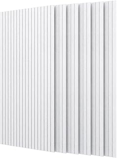6 Packs Acoustic Panels, 47.2'' x 23.6'' Self-adhesive Sound Proof Panels for Walls, Large Decorative Sound Dampening Panels for Interior Wall Décor, White
