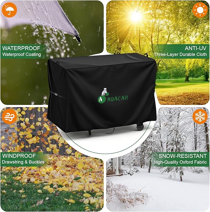 Charcoal Grills Cover for 456 SQ Portable Electric Wood Pellet Grill, Waterproof Outdoor Grill Cover BBQ Grill Cover Barbeque Grill Cover (Cover Only) - 39" L×22" W×32" H, Black