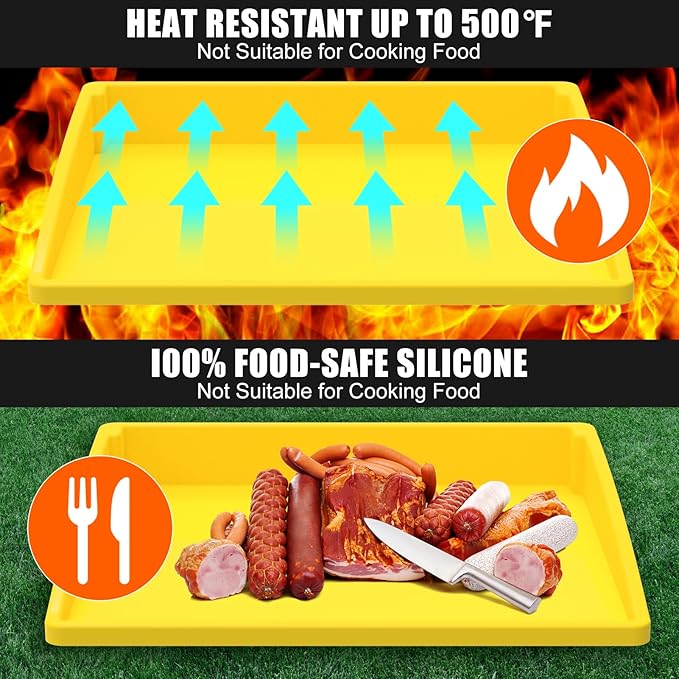 Silicone Griddle Mat Cover for Blackstone - 17 Inch True All-Encompassing Coverage Heavy Duty Food Grade Grill Buddy Mat, All Season Cooking Surface Protective Cover