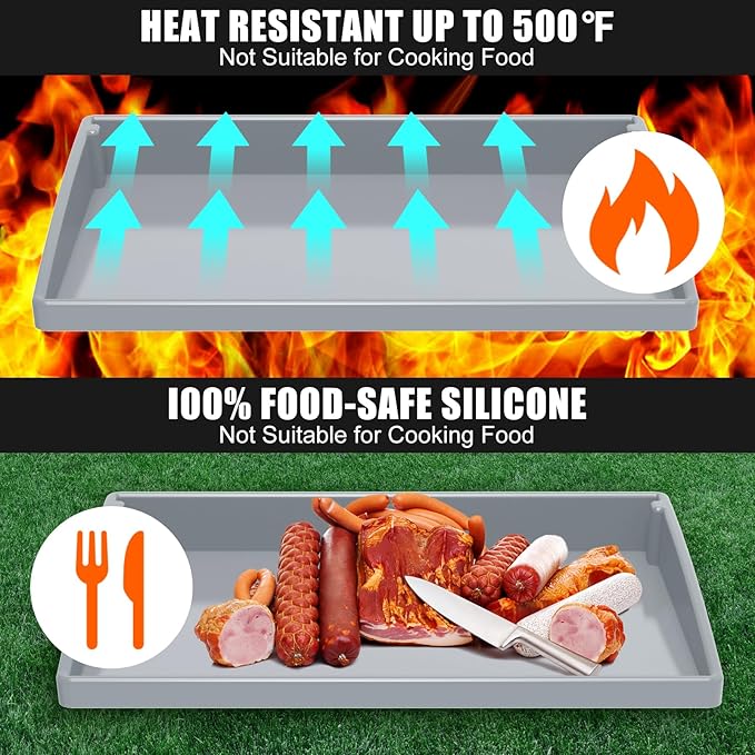Silicone Griddle Mat Cover for Blackstone - 22 Inch True All-Encompassing Coverage Heavy Duty Food Grade Grill Buddy Mat, All Season Cooking Surface Protective Cover