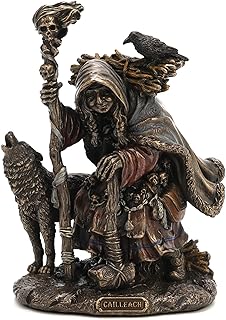 Veronese Design 7.25" Tall Cailleach Nan Cruachan Folklore Divine Hag Resin Sculpture Bronze Finish