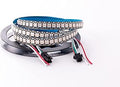 WS2812B LED Strip Individual Addressable Light SMD 5050 144Pixels RGB Pixel Strip DC5V (3.2FT 144LEDS Non-Waterproof, Black PCB)