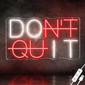 HAJAE Dimmable Don't Quit Neon Sign for Wall Decor, USB LED Light for Home Gym Bedroom Man Cave Office, DO IT Inspirational Gamer Room Decorations