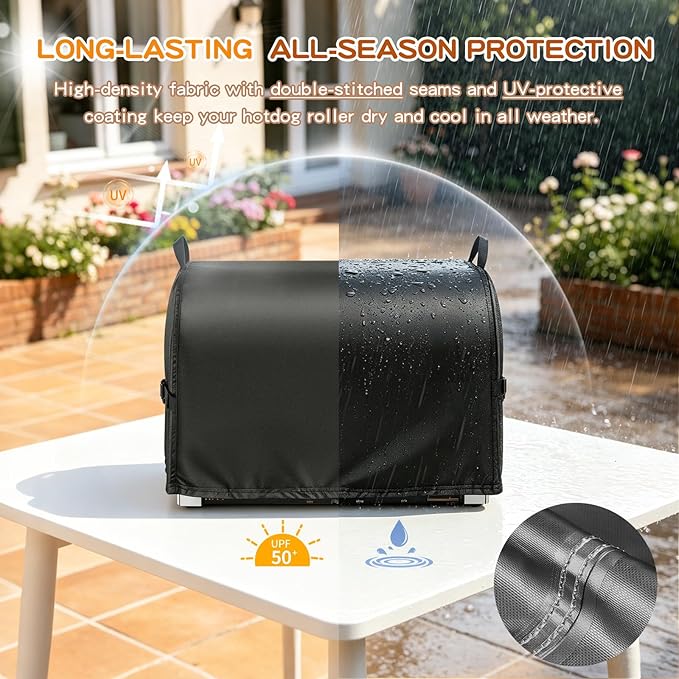 Hot Dog Roller Cover for VEVOR Hot Dog 5-7 Roller, 23inch Hot Dog Machine Cover for Seeutek Hotdog 5-7 Roller Grill, Hotdog Cooker, Hotdog Warmer,Maker,Toaster-23 L x 14" W x 15" H
