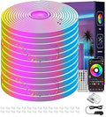 Ledagic 50FT RGB Neon Rope Lights, Outdoor Led Strip Lights Waterproof IP67 with Remote and App Control, Flexible Led Rope Lights, Music Sync Led Lights for Bedroom, Gaming, Outdoors Decor (1 Roll)