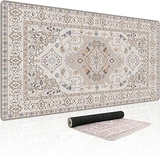 Baziabbo Desk Mat,XXL Extended Large Mouse Pad,Gaming Mousepad with Stitched Edge,Non-Slip Rubber Base Keyboard Desk Pad for Home Office Study Game
