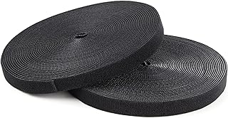 StarTech.com 100ft. Hook and Loop Roll - Cut-to-Size Reusable Cable Ties - Bulk Industrial Wire Fastener Tape - Adjustable Fabric Wraps - Black (HKLP100)