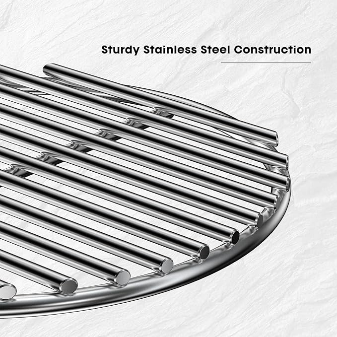onlyfire Stainless Steel High Heat Charcoal Fire Grate for Kamado Joe Classic and Most Other Kamado Grill, 10 1/4 Inch