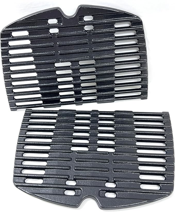 Direct Store DC140 7644 Cast Iron Cooking Grates for Weber Q100, Q1000, Q120, Q1200, Q1400, 516001, 516002, 50060001, 51010001, 51060001, Baby Q Gas Grill, Set of 2 (Small For Q100)