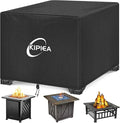 Kipiea Square Fire Pit Cover, Upgraded 600D Strong Tear Resistant, 32" L x 32" W x 24" H 100% Waterproof Fire Pit Table Cover, UPF 50+ Outdoor Firepit Cover Square Fading Resistant