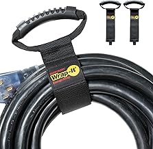 Easy-Carry Wrap-It Storage Straps - 22” (2-Pack) – Heavy-Duty Hook and Loop Cord Carrying Strap, Hanger, and Organizer with Handle for Pool Hoses, Garden Hoses, Cords, Cables and More
