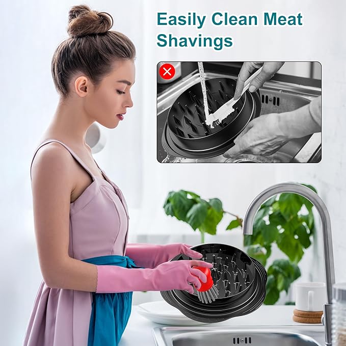 Mini Dish Brush for Cleaning Chicken Shredder, Palm Brush Dish Scrubber with Ergonomic Grip, Kitchen Brush for Washing Dishes, Pans, Pots, Sink (2, Red)