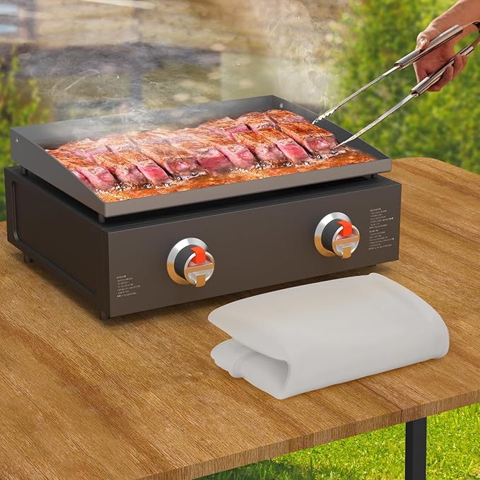 Silicone Griddle Mat Cover for Blackstone - 22 Inch True All-Encompassing Coverage Heavy Duty Food Grade Grill Buddy Mat, All Season Cooking Surface Protective Cover
