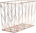 U Brands Hanging File Desk Organizer, Rose Gold Wire Metal - 854U02-06