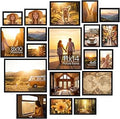 Hoikwo Multi Pack Set of Black Picture Frames, Six 4x6 Six 5x7 Four 8x10 Two 11x14 for Home Wall Display