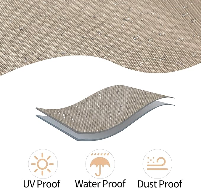 BALI OUTDOORS 30 Inch Fire Pit Cover Round Column, Heavy Duty, Waterproof and Weather Resistant Oxford Fabric Cover