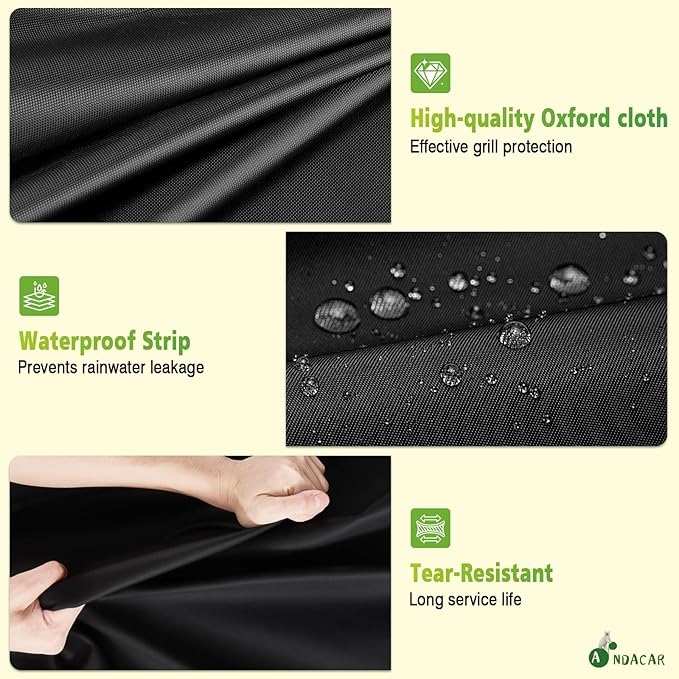 Grill Covers 76 inch for Nexgrill Oakford 1150 Pro Grill Model 810-0072 Cover, Waterproof Outdoor Barbecue Covers for Weber Gas Grill and More (Cover Only) - 76" L×26" W×47" H