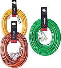 VELCRO Brand Easy Hang Extension Cord Holder Organizer Variety Pack | Holds 60-100lbs, Heavy Duty Straps Fit Easily on Hooks or Nails | Perfect for Garage Organization | 3-pk 10",14" and 18", Black