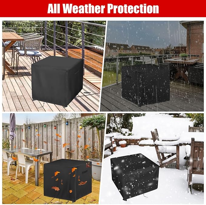 Outdoor Single Burner Stove Cover, Portable Waterproof Outdoor Cover for Camping Stove Countertop Burners Propane Gas Grill Cooker - 17”L x 17”W x 20”H