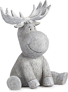 Roman Pudgy Moose 9.5 Inches Height Garden Figurine