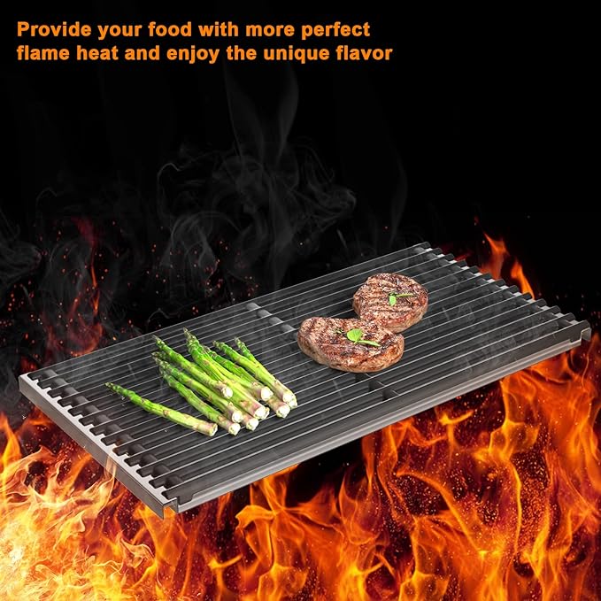 Cooking Grates and Emitter Plates Replacement Parts for Charbroil Commercial TRU-Infrared 4 Burner Grills 463242715 463242716 463276016 466242715 G533-0009-W1 G533-2200-W1 17" x 9 1/2" Grill Grid